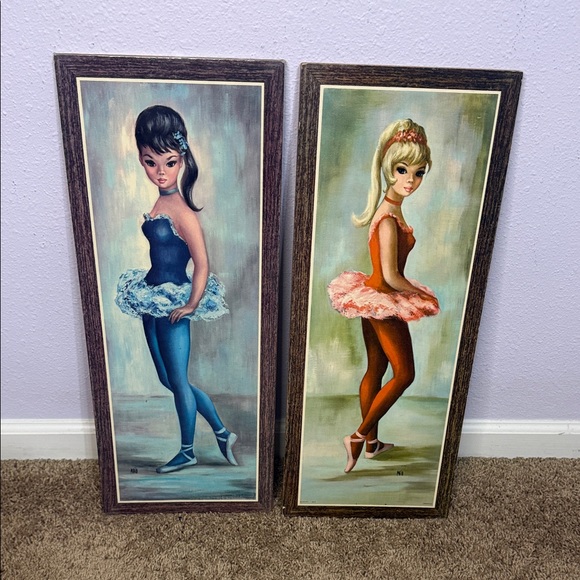Other - Vintage "Big Eyes" ballerina prints by the artist Maio 1960s
